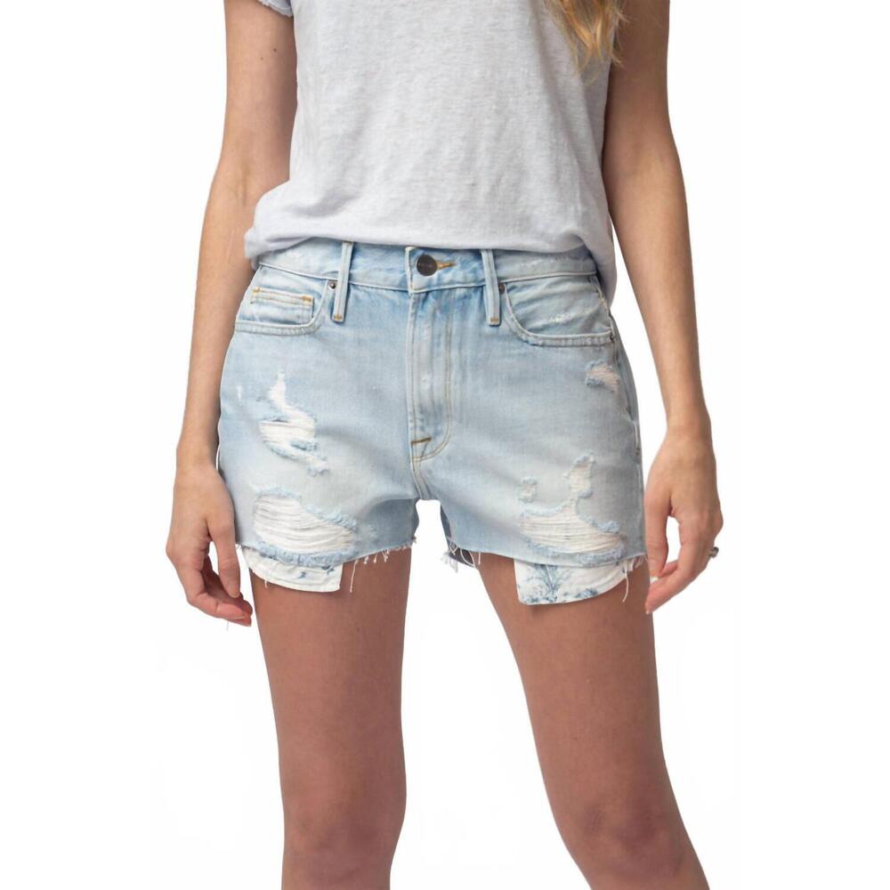 NEW FRAME le beau high rise jean short in canter cut - Picture 4 of 8
